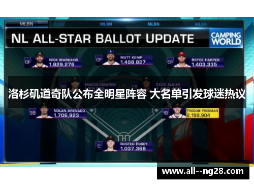 洛杉矶道奇队公布全明星阵容 大名单引发球迷热议